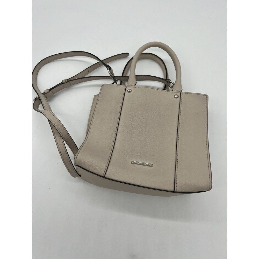 Rebecca Minkoff MAB Mini Tote Womens Leather Crossbody Bag Cream